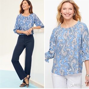 Talbots Paisley Poet top